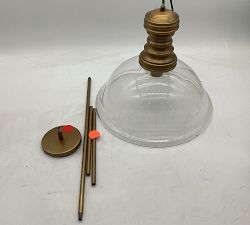 Open Box: Meyer Flared Glass Pendant (17") - Vintage Brass