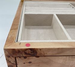 Open Box: Stella Jewelry Box, Large - Light Burlwood