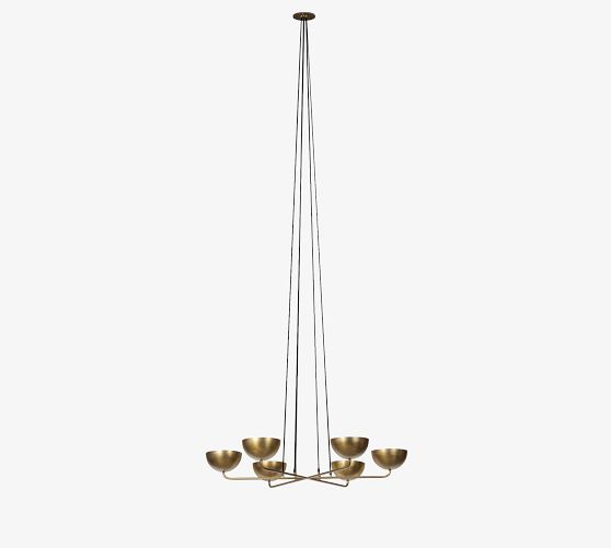 Lona Brass Round Chandelier (44") by Pottery Barn