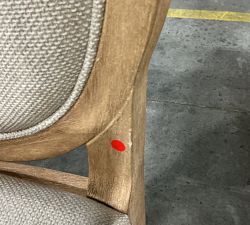 Open Box: Sausalito Upholstered Stool - Performance Chateau Basketweave Oatmeal, Seadrift