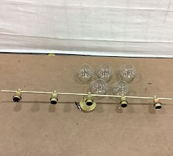 Open Box: Tolari Quintuple Sconce (47") - Brass &amp; Clear Glass