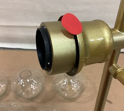 Open Box: Tolari Quintuple Sconce (47") - Brass &amp; Clear Glass