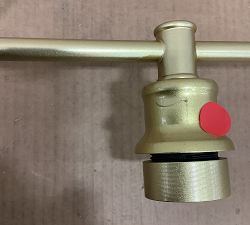 Open Box: Tolari Quintuple Sconce (47") - Brass &amp; Clear Glass