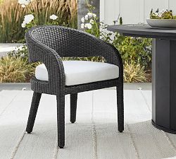 Encinitas Wicker Outdoor Curved Dining Armchair