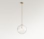 Cooper Swirled Glass Globe Pendant (10"-14")
