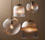 Cooper Swirled Glass Globe Pendant (10"-14")