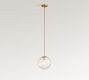 Cooper Swirled Glass Globe Pendant (10"-14")