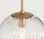 Cooper Swirled Glass Globe Pendant (10"-14")