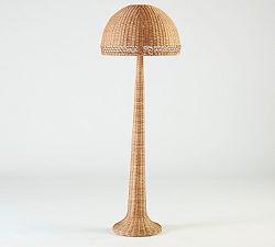 Augustus Round Rattan Floor Lamp (65")