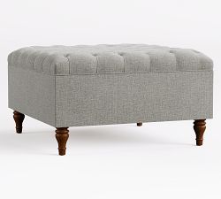 Lorraine Tufted Square Storage Ottoman