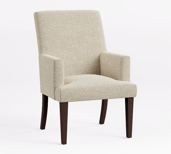 PB Comfort Square Upholstered Dining Armchair by Pottery Barn
