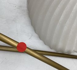 Open Box: Amalia Alabaster Round Pendant (12") - Vintage Brass