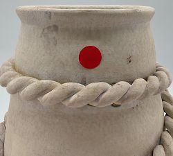 Open Box: Artisan Rope Vase, Large (15"H) - White