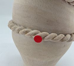 Open Box: Artisan Rope Vase, Large (15"H) - White
