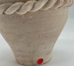 Open Box: Artisan Rope Vase, Large (15"H) - White