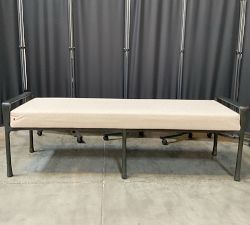 Open Box: Bodhi Upholstered King Bench - Off White Dhuri, Bronze
