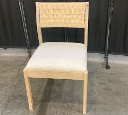Open Box: Newport Woven Dining Chair - Boucle Oatmeal, Mist