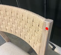 Open Box: Newport Woven Dining Chair - Boucle Oatmeal, Mist