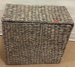 Open Box: Seagrass Handcrafted Divided Hamper - Gray Wash