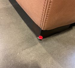 Open Box: Turner Petite Square Arm Left Loveseat - Mason Pebble Caramel, Dark Walnut