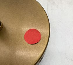 Open Box: Cooper Ribbed Glass Pendant, Small (10") - Brass