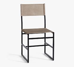 Open Box: Hardy Leather Dining Chair - Morrison Gray, Bronze