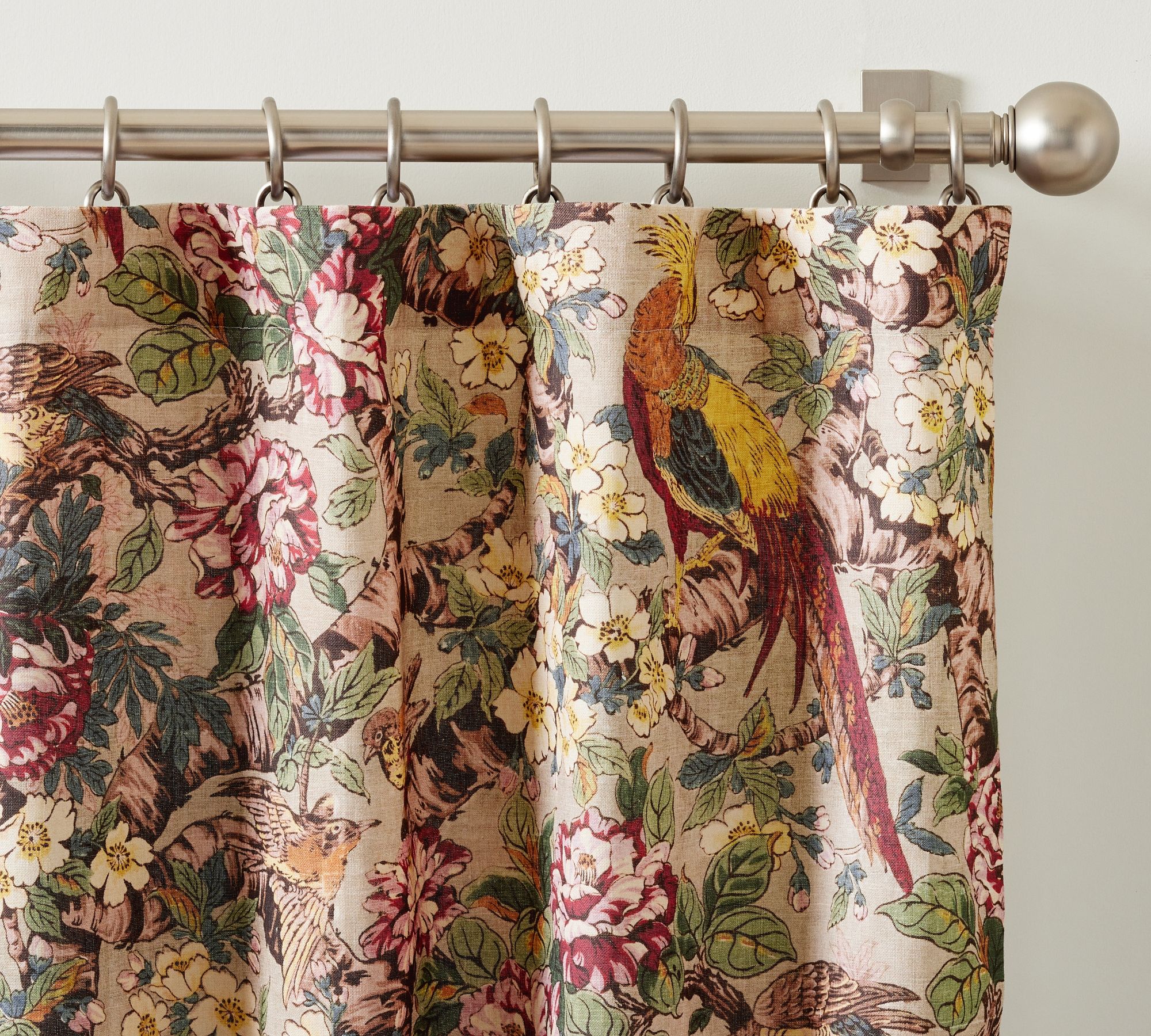Pheasant Floral Curtain