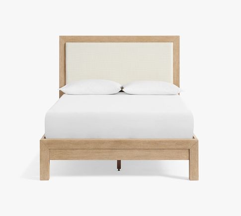 Linwood Platform Bed, Seadrift, Chateau Basketweave Ivory, Queen