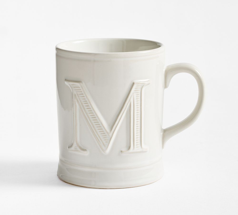Embossed Alphabet Mug - M