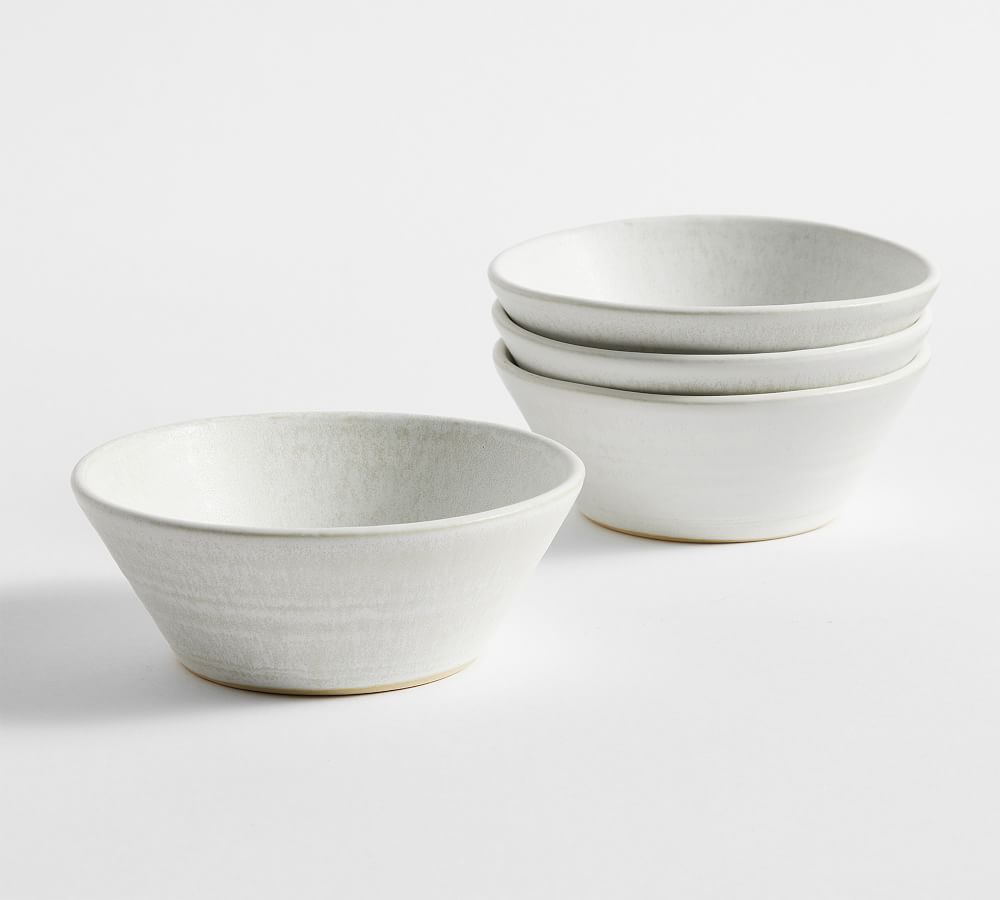 Larkin Stoneware Snack Bowls - Set of 4 - Shell White