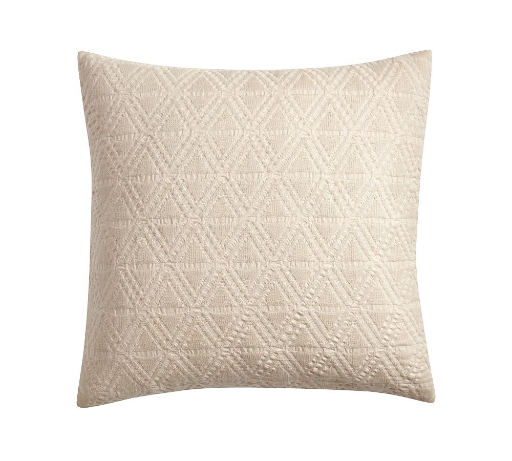 Diamond Matelasse Sham - Oatmeal, Euro