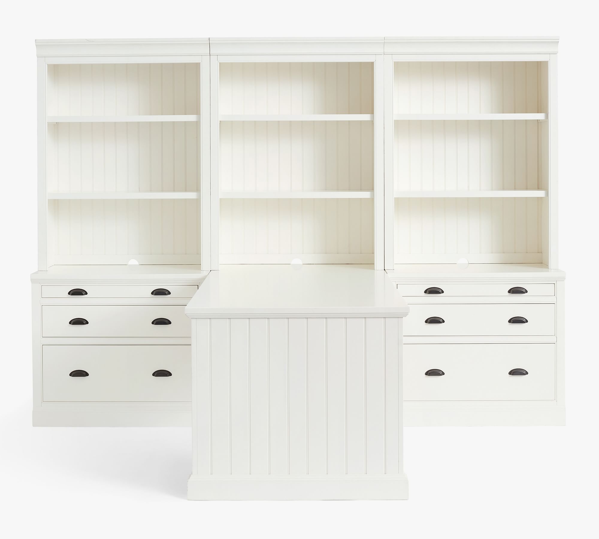 Aubrey Peninsula Desk with Storage (108")