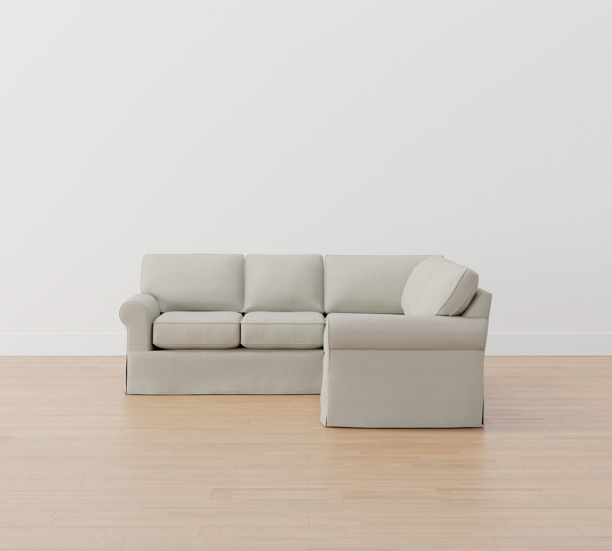 Buchanan Roll Arm Slipcovered 3-Piece L-Shaped Sectional (95") - thumbnail 2