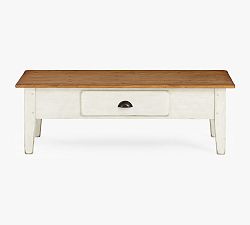 Open Box: St. Helena Rectangular 52" Coffee Table - Rustic White & Rustic Heritage