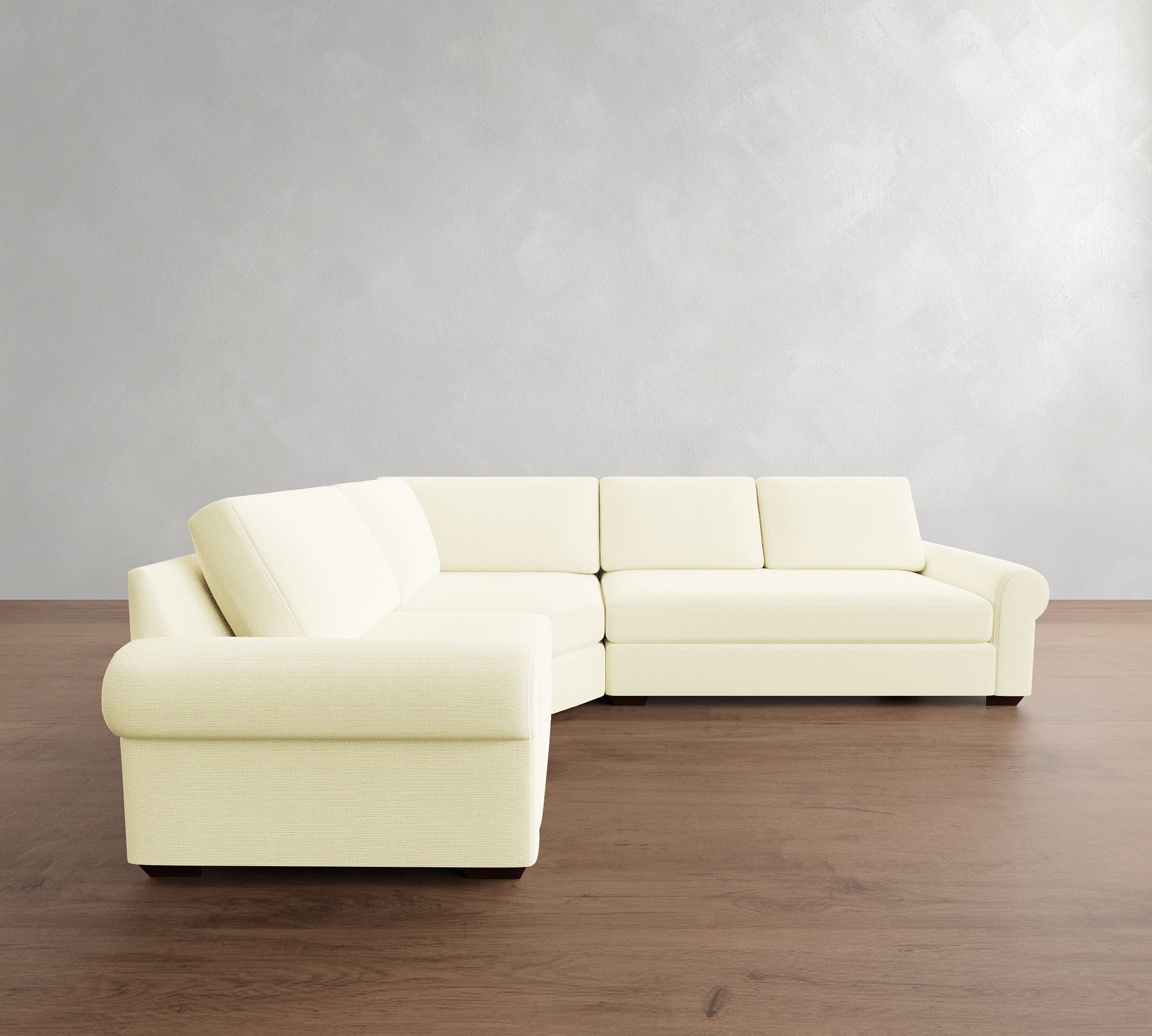 Big Sur Roll Arm 3-Piece Wedge Sectional (123")