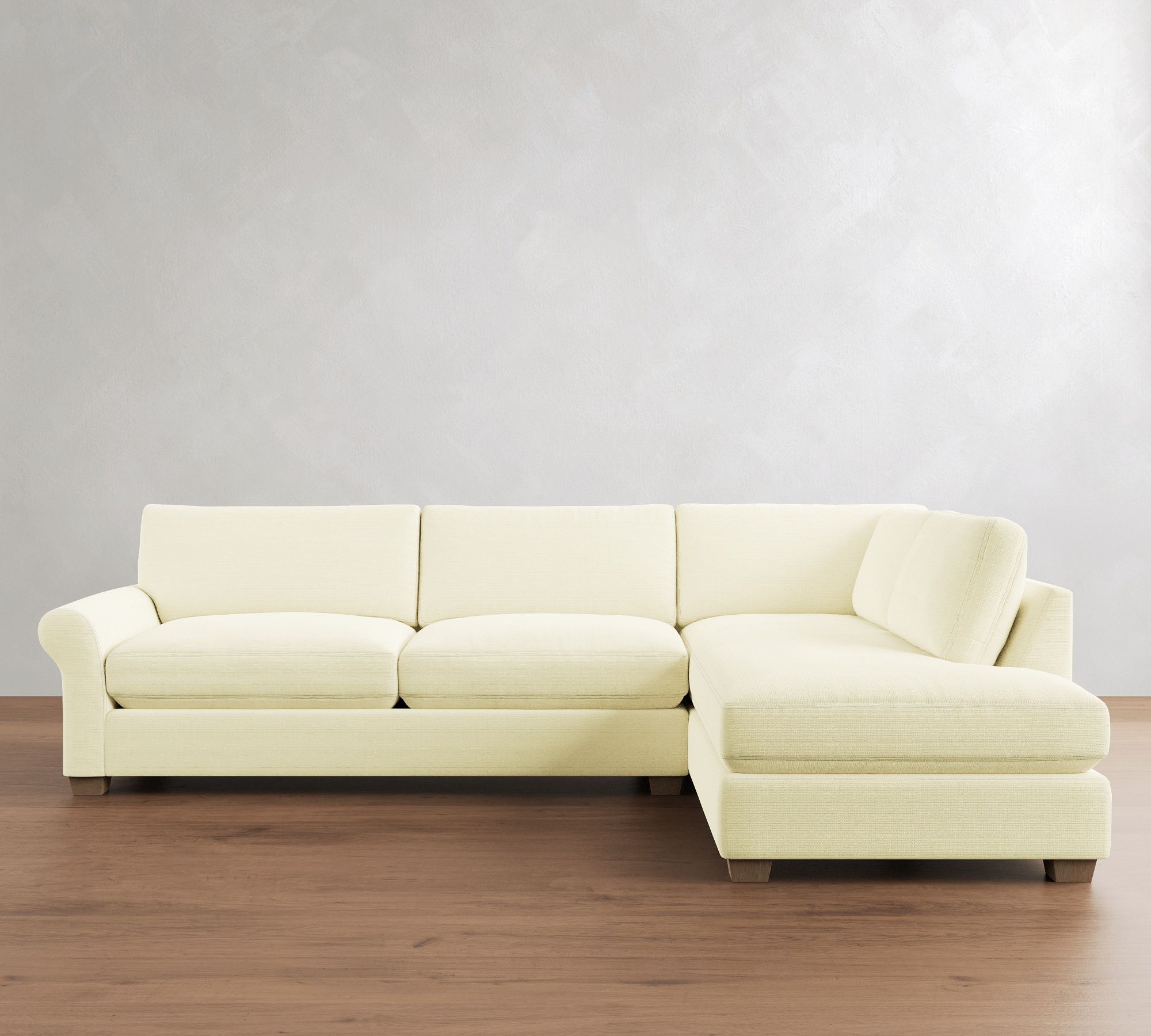 PB Comfort Modern Roll Arm Return Bumper Sectional (124") - thumbnail 9