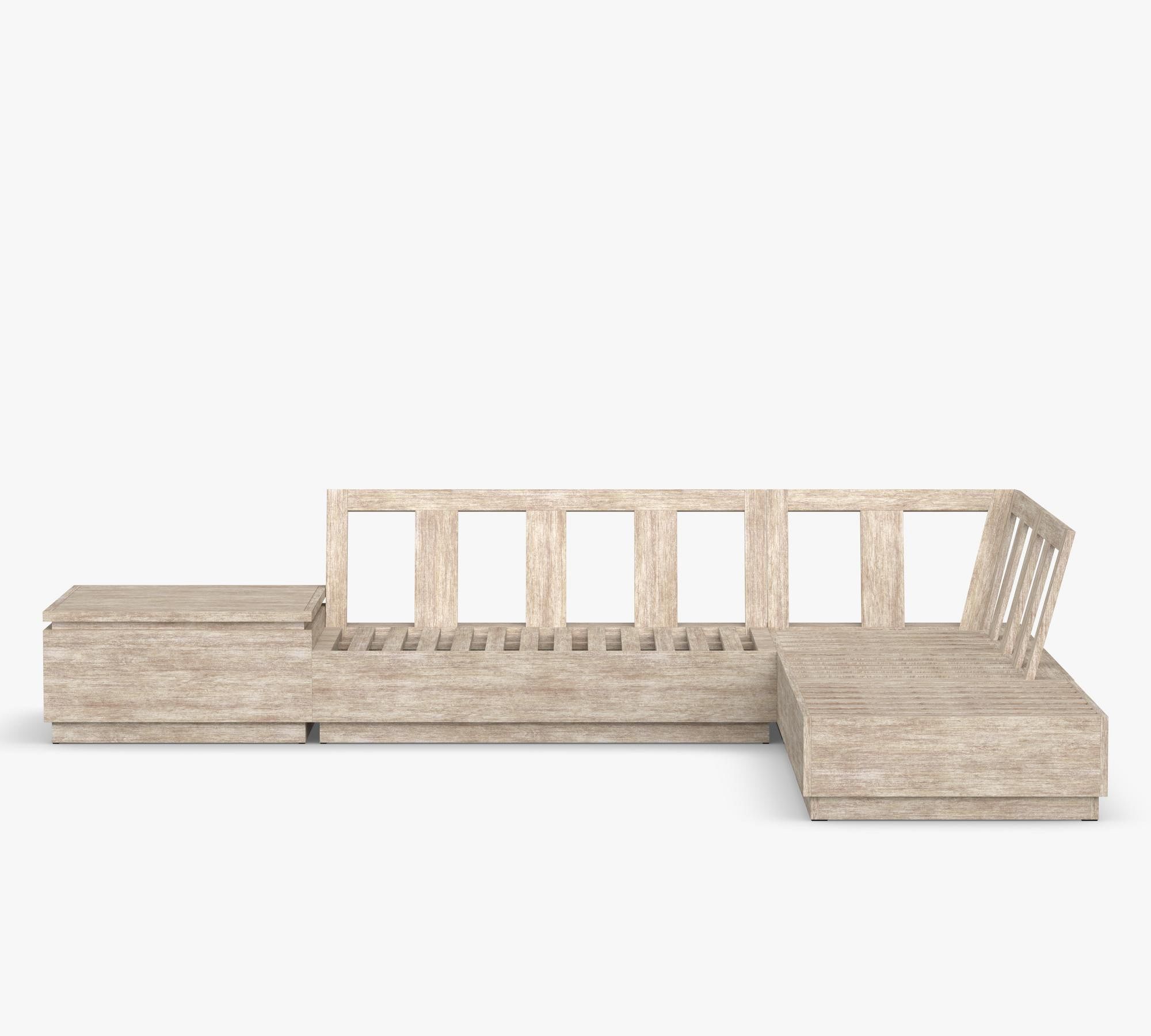 Indio Eucalyptus Modern Platform 5-Piece Sectional (123") - thumbnail 2