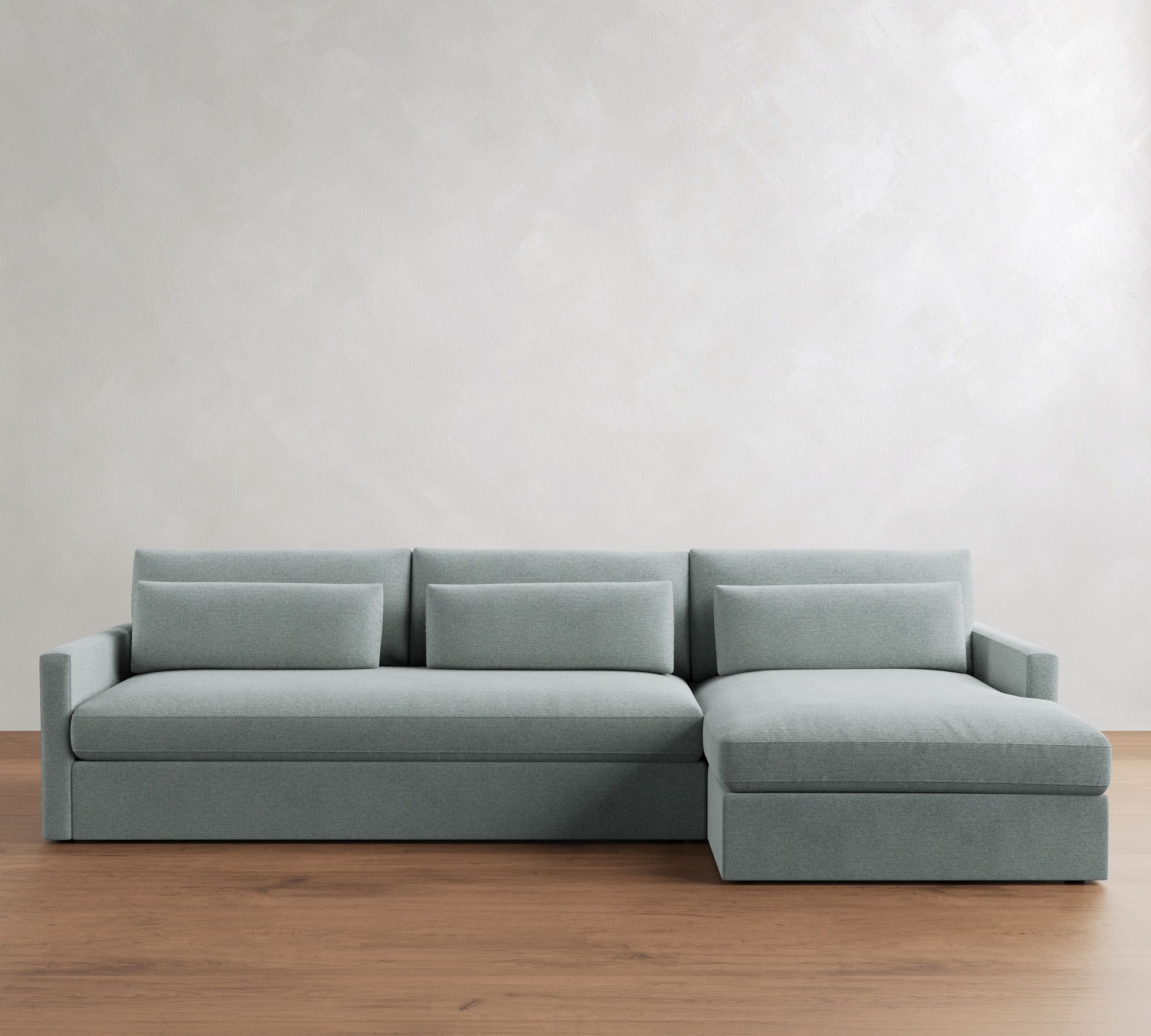 Westwood Slim Arm Deep Seat Chaise Sectional (125"-143")