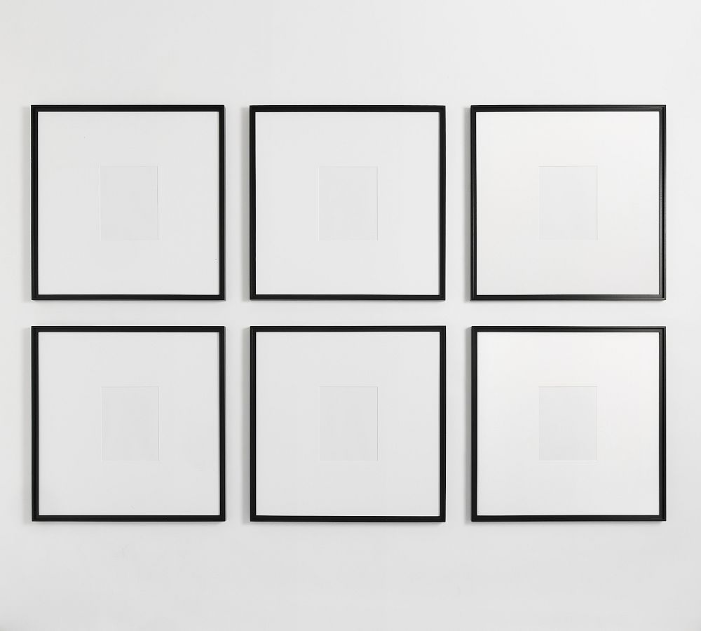 Beveled Wood Gallery Frames - 25x25 - 8"x10" Insert - Black