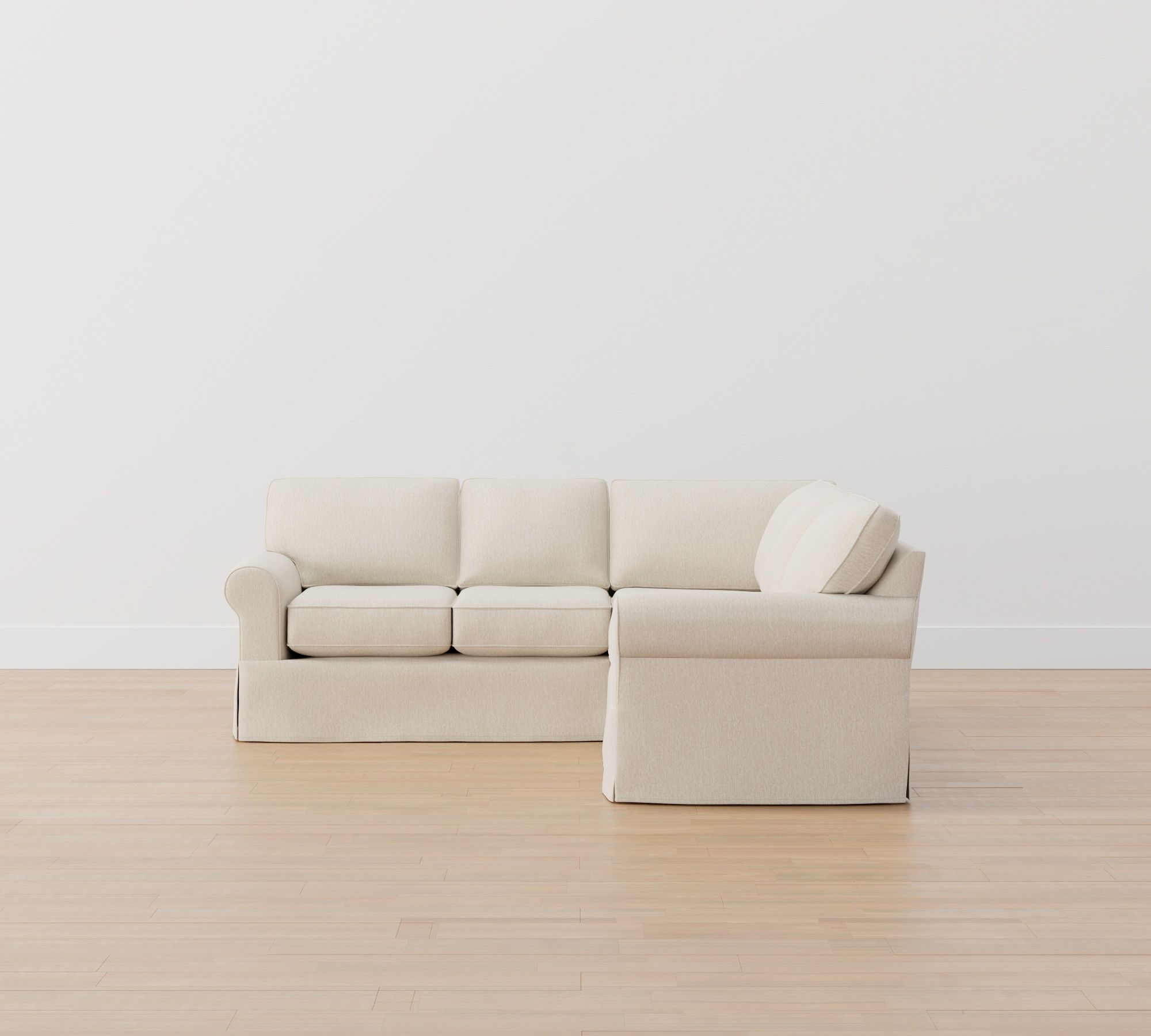 Buchanan Roll Arm Slipcovered 3-Piece L-Shaped Sectional (95") - thumbnail 3
