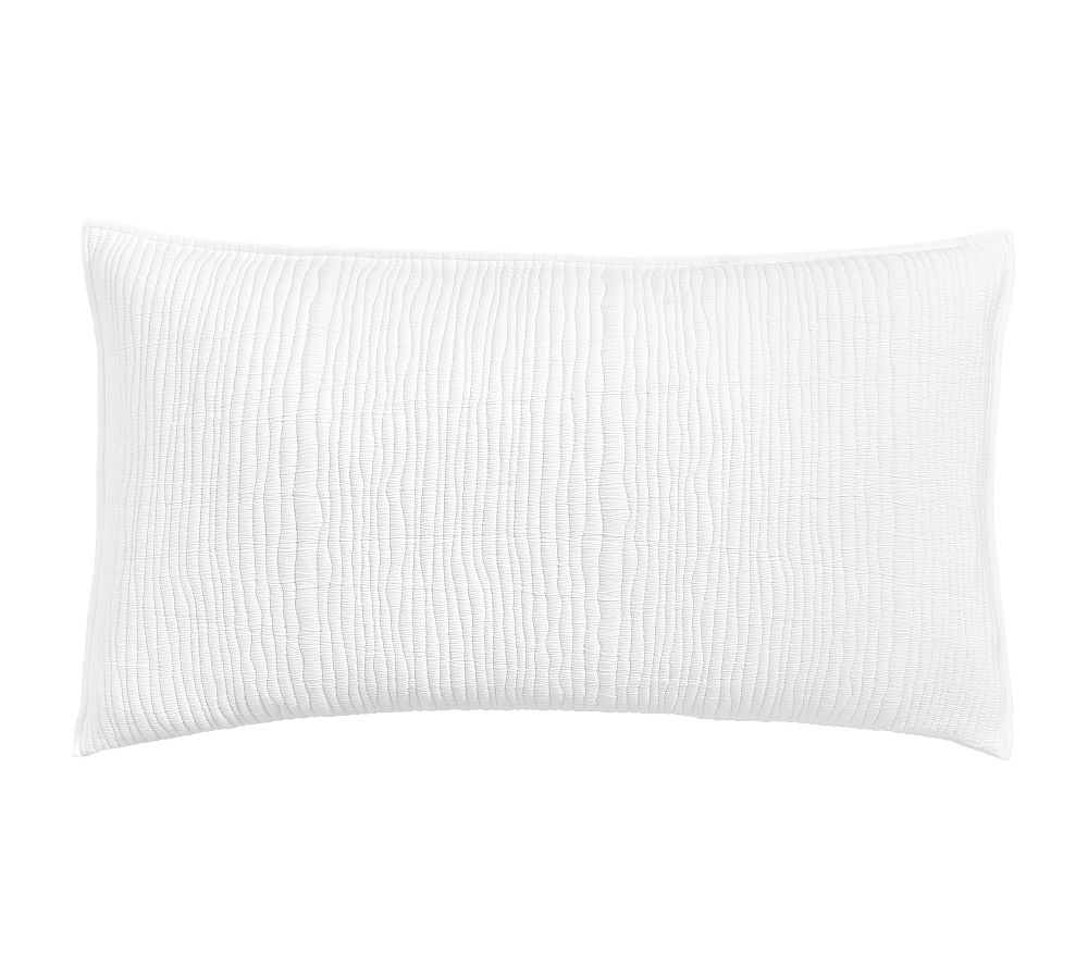 Coastal Washed Quilted Sham - White, King