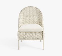 LoveShackFancy Wicker Outdoor Dining Side Chair