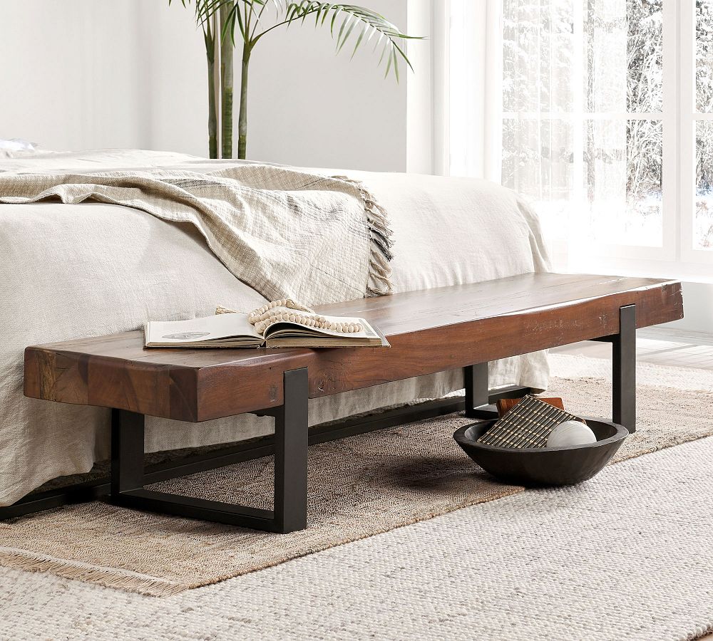 Moira Reclaimed Wood Bench (74") by Pottery Barn
