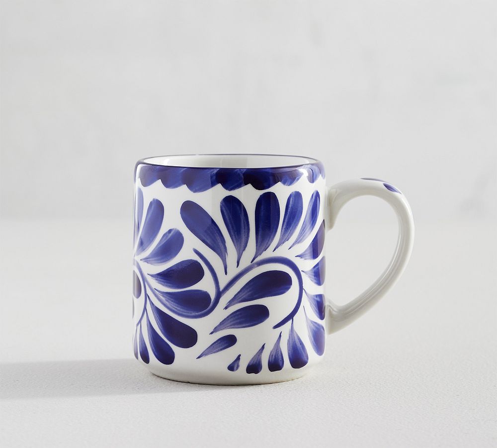 Puebla Porcelain Mugs - Set of 4 by Pottery Barn