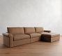 Westwood Roll Arm Leather Modular Chaise Sectional (148")