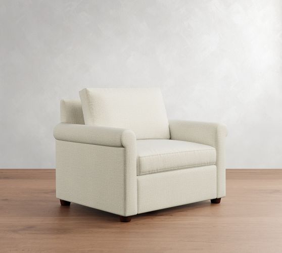 Cameron Modern Roll Arm Chair and a Half by Pottery Barn