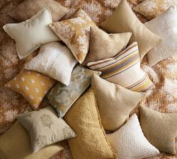 Marigold Fringe Lumbar Pillow Cover