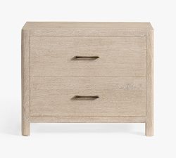 Open Box: Aptos Wide Nightstand (30") - Sandwash, Antique Brass
