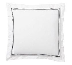 Open Box: Grand Organic Percale Shams, Euro, Set of 2 - Black