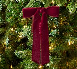 Red Frayed Bow